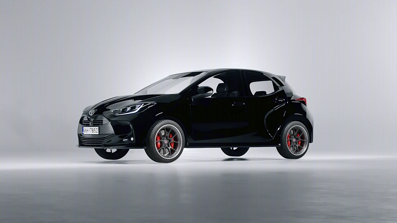 Toyota Yaris 2020 on HRE Performance Wheels 521 forged wheels, front three-quarter view