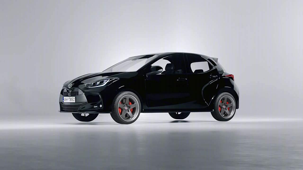 Toyota Yaris 2020 on HRE Performance Wheels 527 forged wheels, front three-quarter view