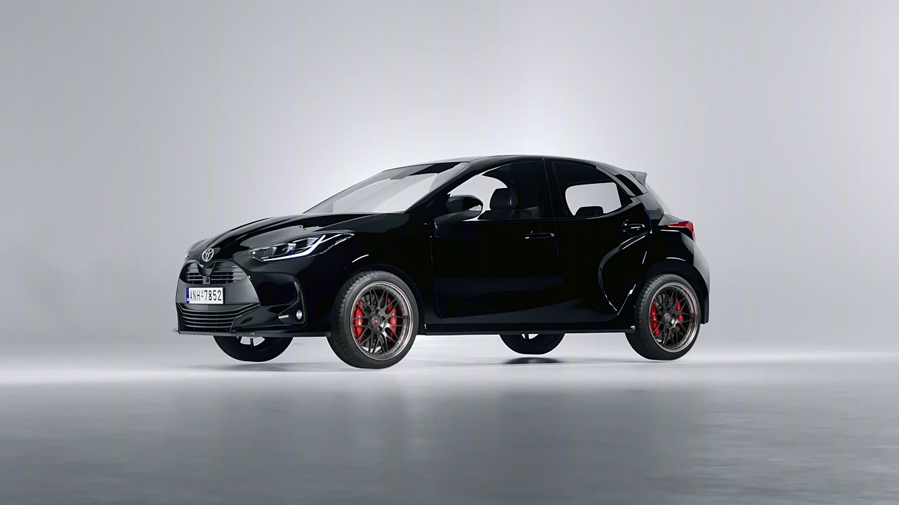Toyota Yaris 2020 on HRE Performance Wheels 540 forged wheels, front three-quarter view