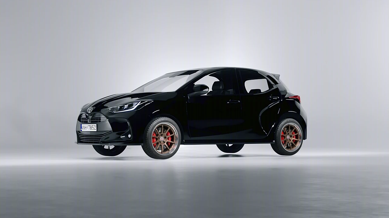 Toyota Yaris 2020 on HRE Performance Wheels C103 forged wheels, front three-quarter view