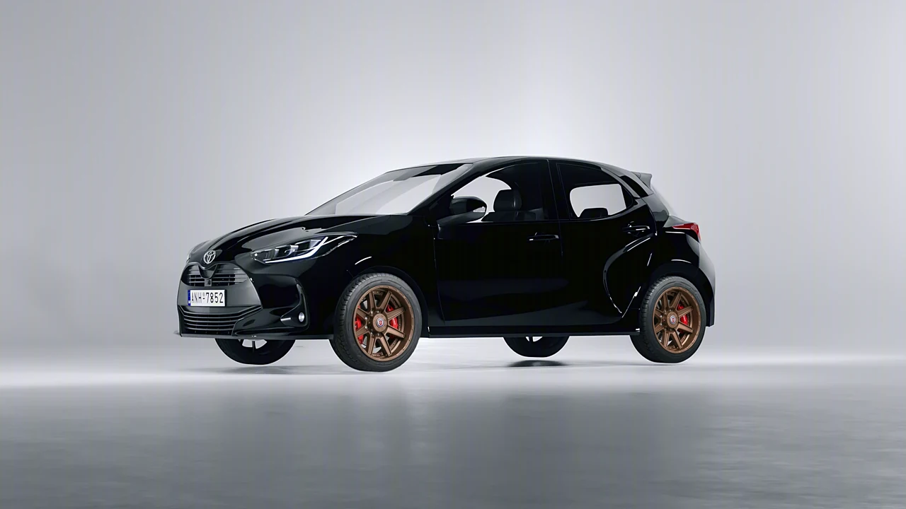 Toyota Yaris 2020 on HRE Performance Wheels HD188 forged wheels, front three-quarter view