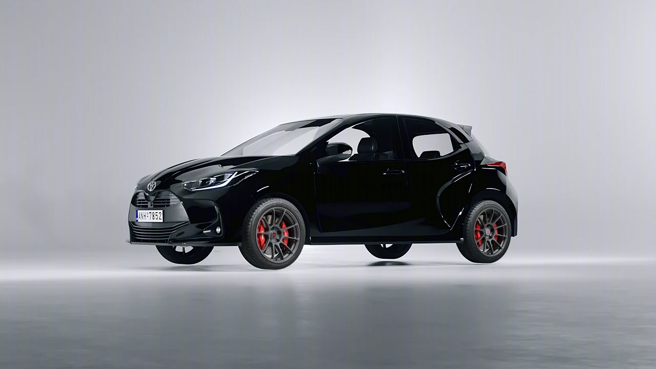 Toyota Yaris 2020 on HRE Performance Wheels RC103 forged wheels, front three-quarter view