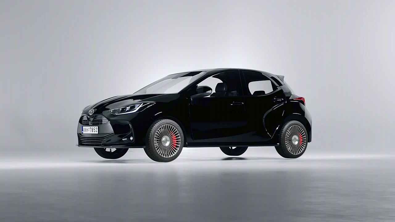 Toyota Yaris 2020 on RDB LA 50 forged wheels, front three-quarter view