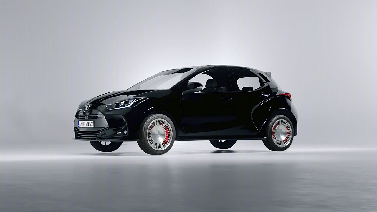 Toyota Yaris 2020 on RDB LA Masterpiece forged wheels, front three-quarter view
