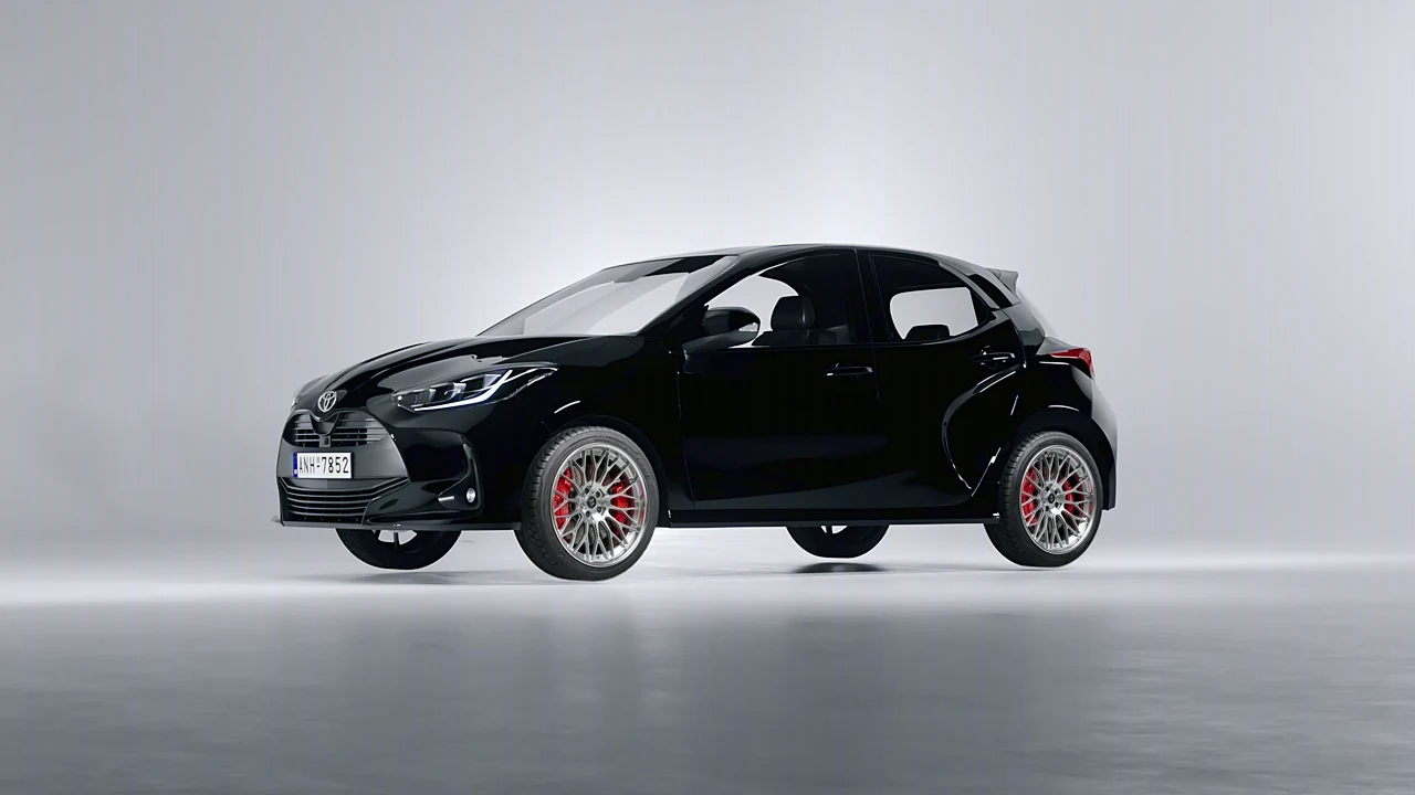 Toyota Yaris 2020 on RDB LA Signature forged wheels, front three-quarter view