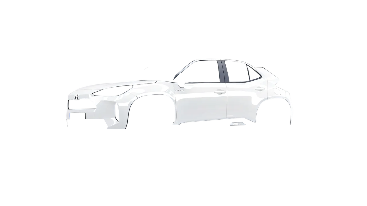 Toyota Yaris Cross 2022 wrapped in Gloss White (3M G10), front three-quarter view