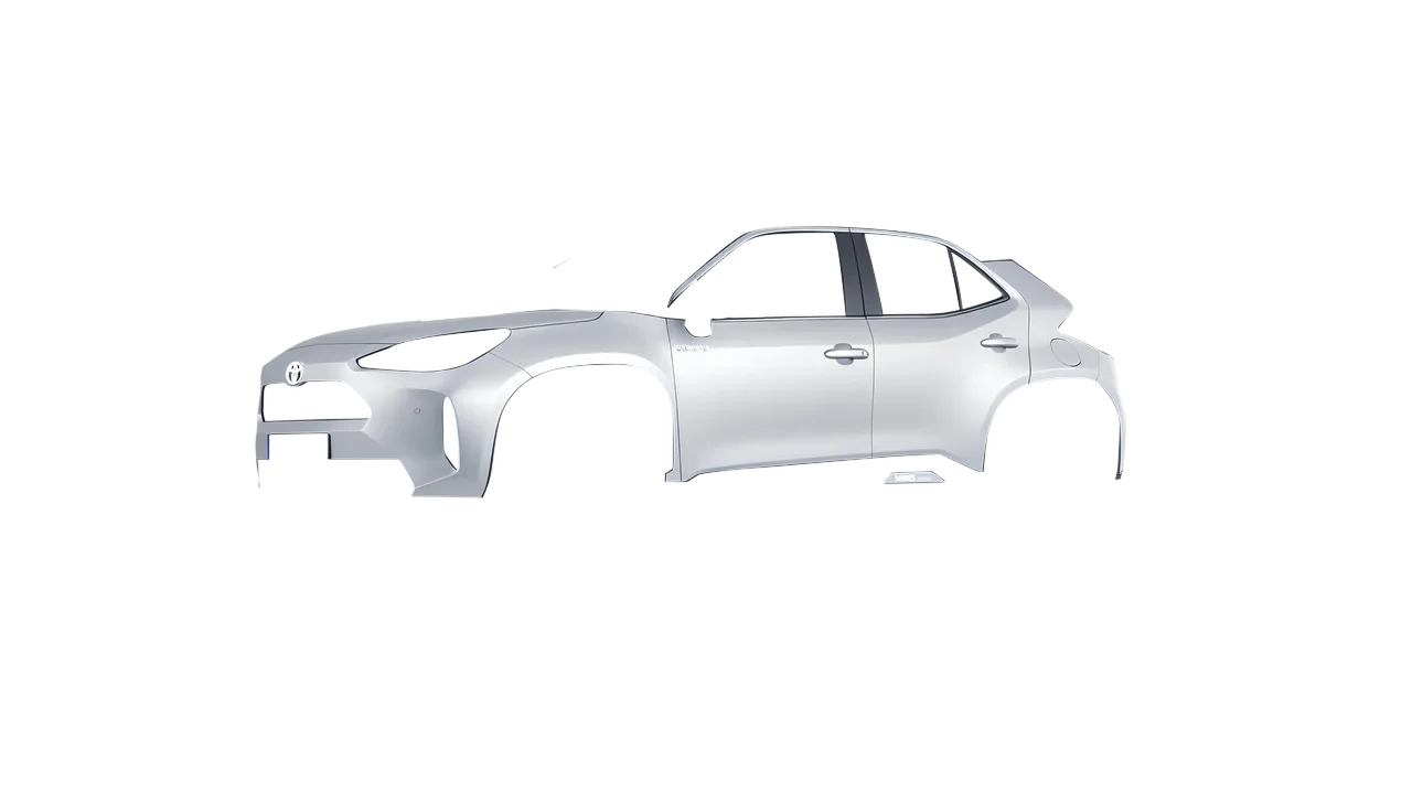 Toyota Yaris Cross 2022 wrapped in Matte Silver (3M M21), front three-quarter view