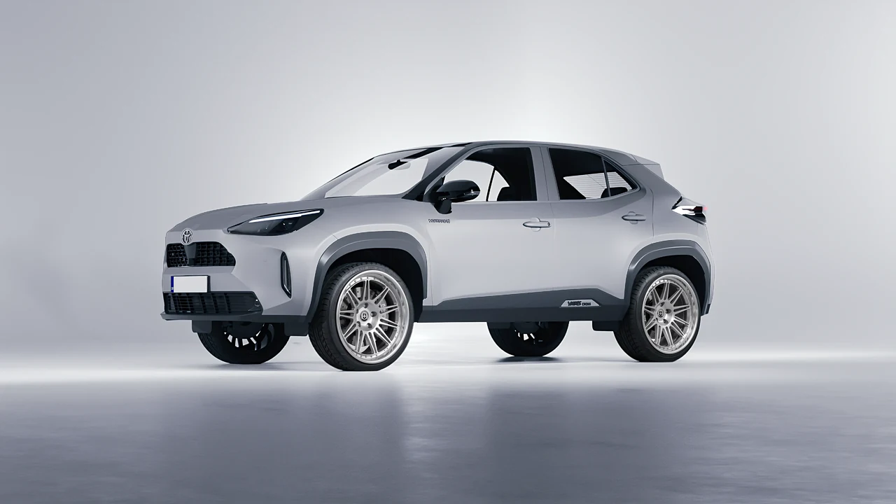 Toyota Yaris Cross 2022 on HRE Performance Wheels 301 forged wheels, front three-quarter view
