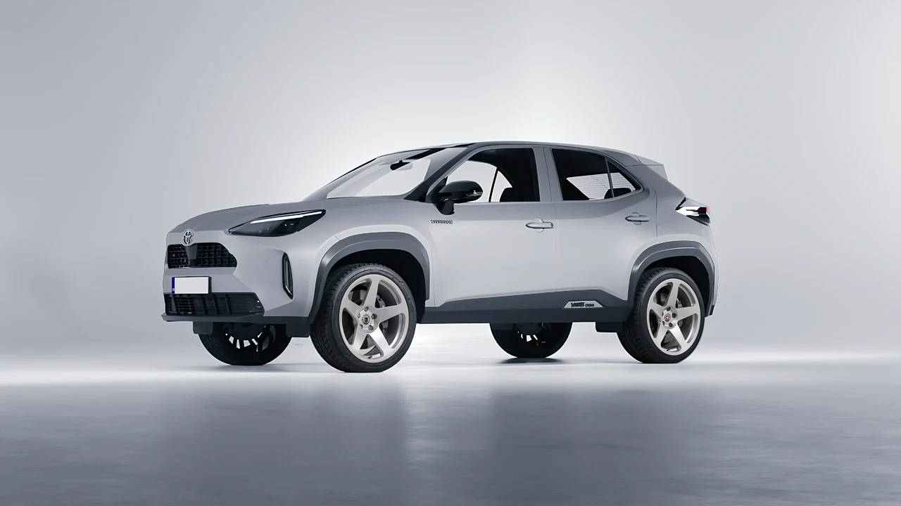 Toyota Yaris Cross 2022 on HRE Performance Wheels 305M forged wheels, front three-quarter view