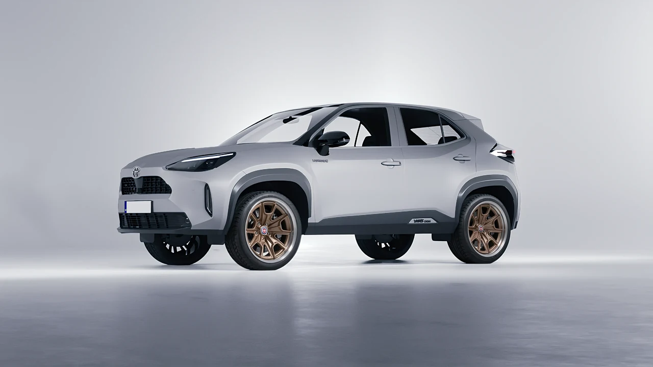 Toyota Yaris Cross 2022 on HRE Performance Wheels 427 forged wheels, front three-quarter view