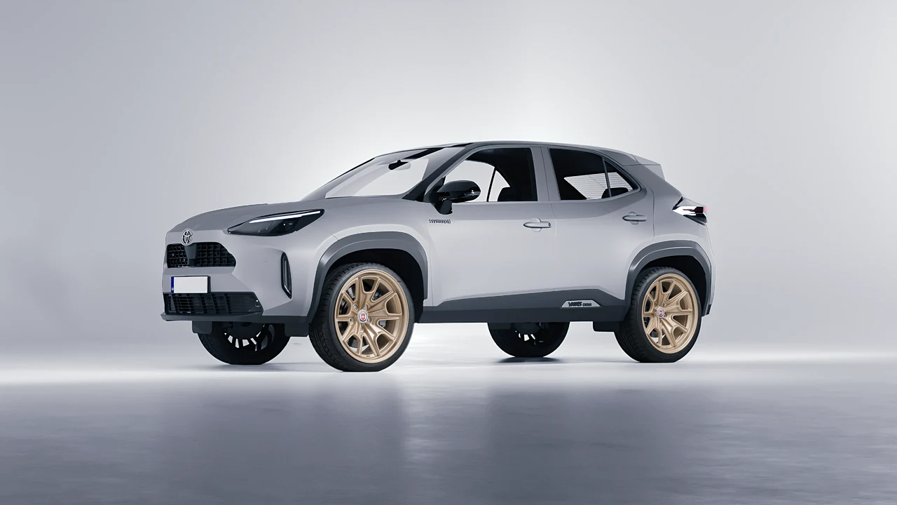 Toyota Yaris Cross 2022 on HRE Performance Wheels 427M forged wheels, front three-quarter view