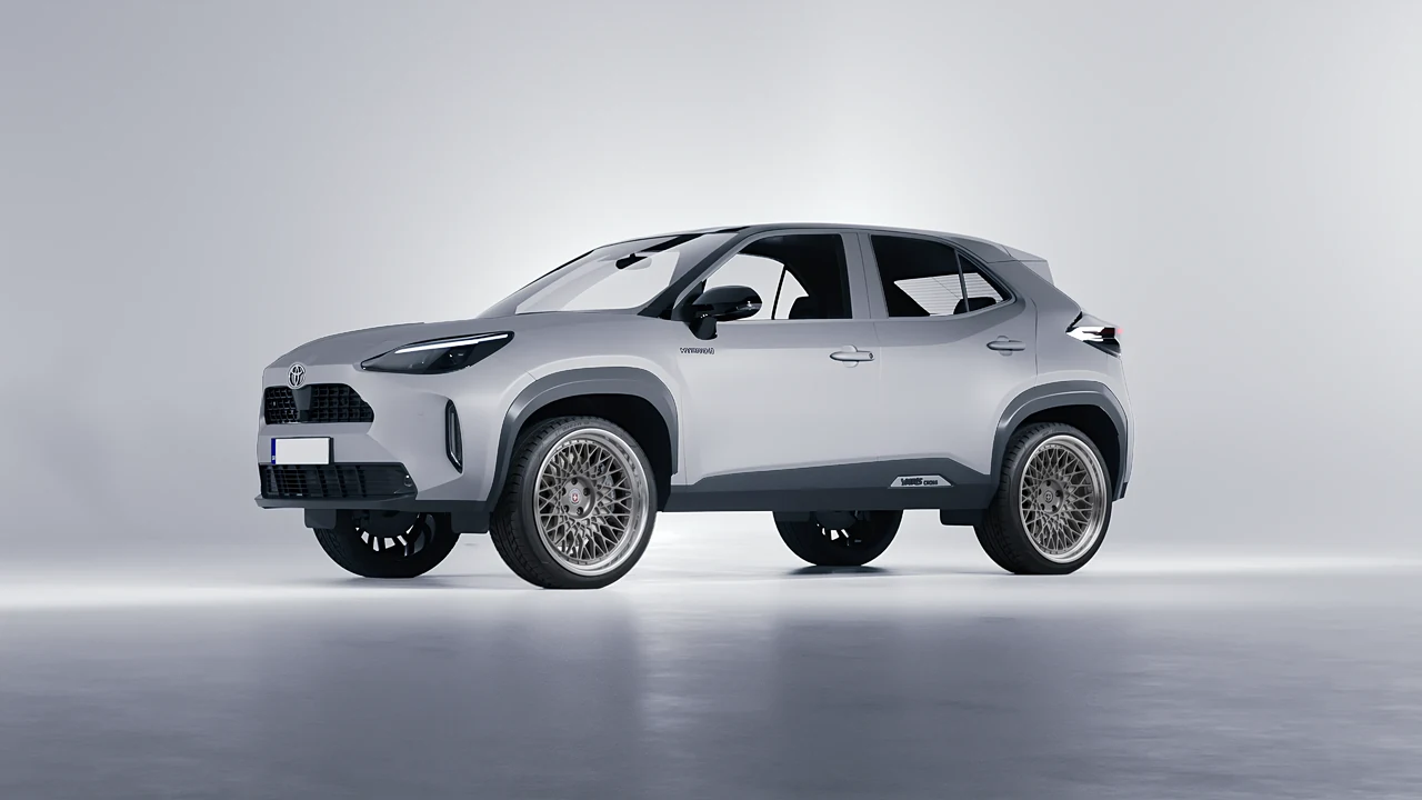 Toyota Yaris Cross 2022 on HRE Performance Wheels 501 forged wheels, front three-quarter view