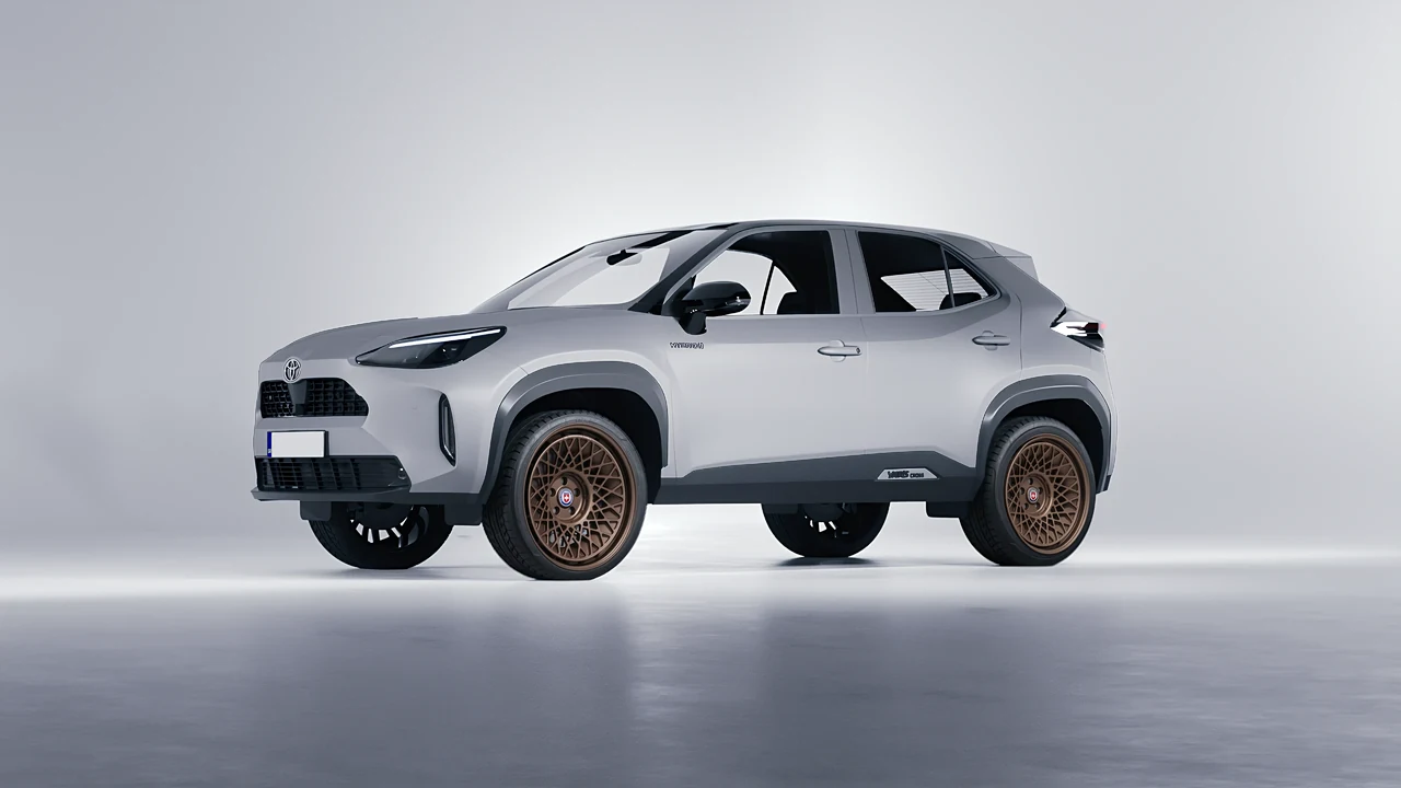 Toyota Yaris Cross 2022 on HRE Performance Wheels 501-GTM forged wheels, front three-quarter view