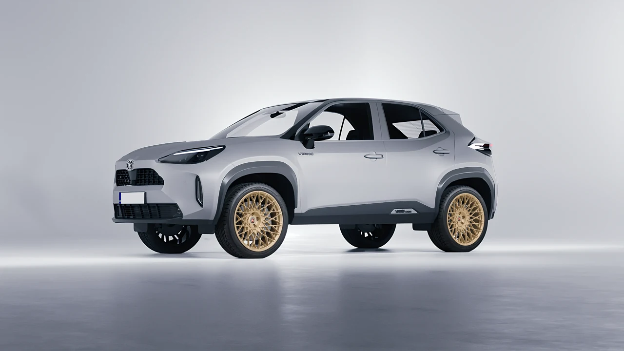Toyota Yaris Cross 2022 on HRE Performance Wheels 501M forged wheels, front three-quarter view