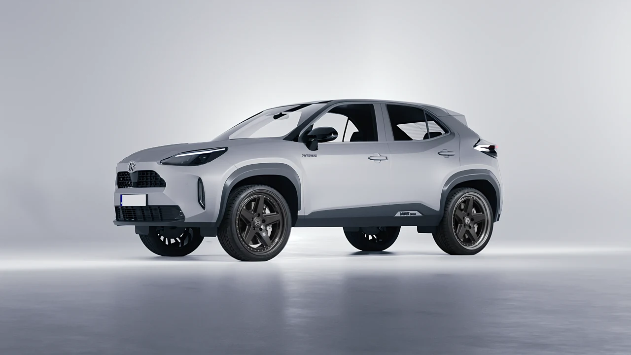 Toyota Yaris Cross 2022 on HRE Performance Wheels 517 forged wheels, front three-quarter view