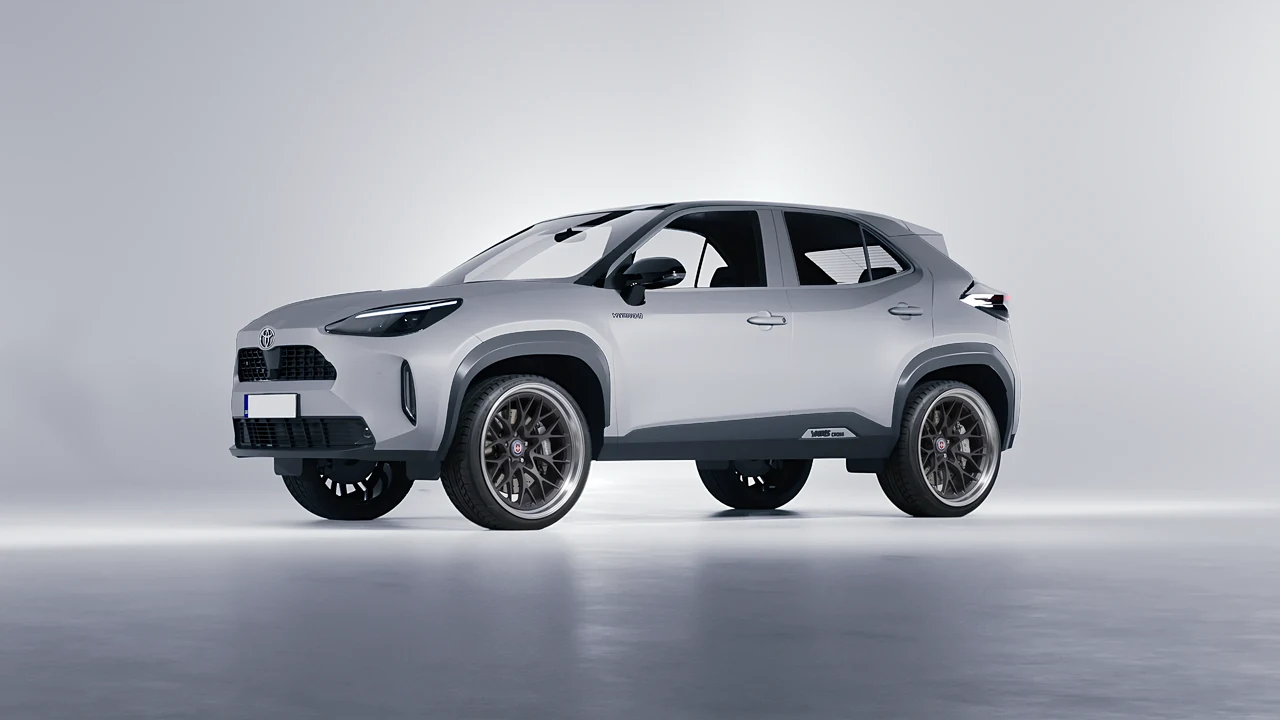Toyota Yaris Cross 2022 on HRE Performance Wheels 520 forged wheels, front three-quarter view