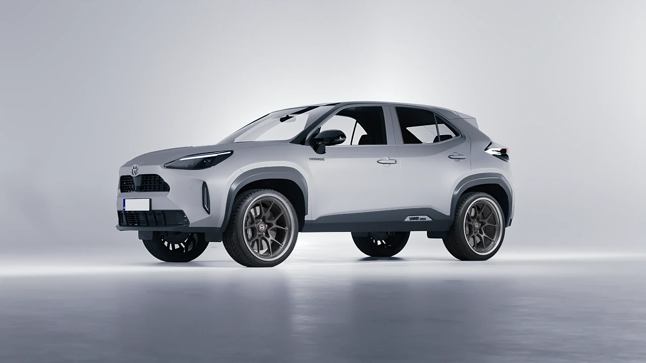 Toyota Yaris Cross 2022 on HRE Performance Wheels 521 forged wheels, front three-quarter view