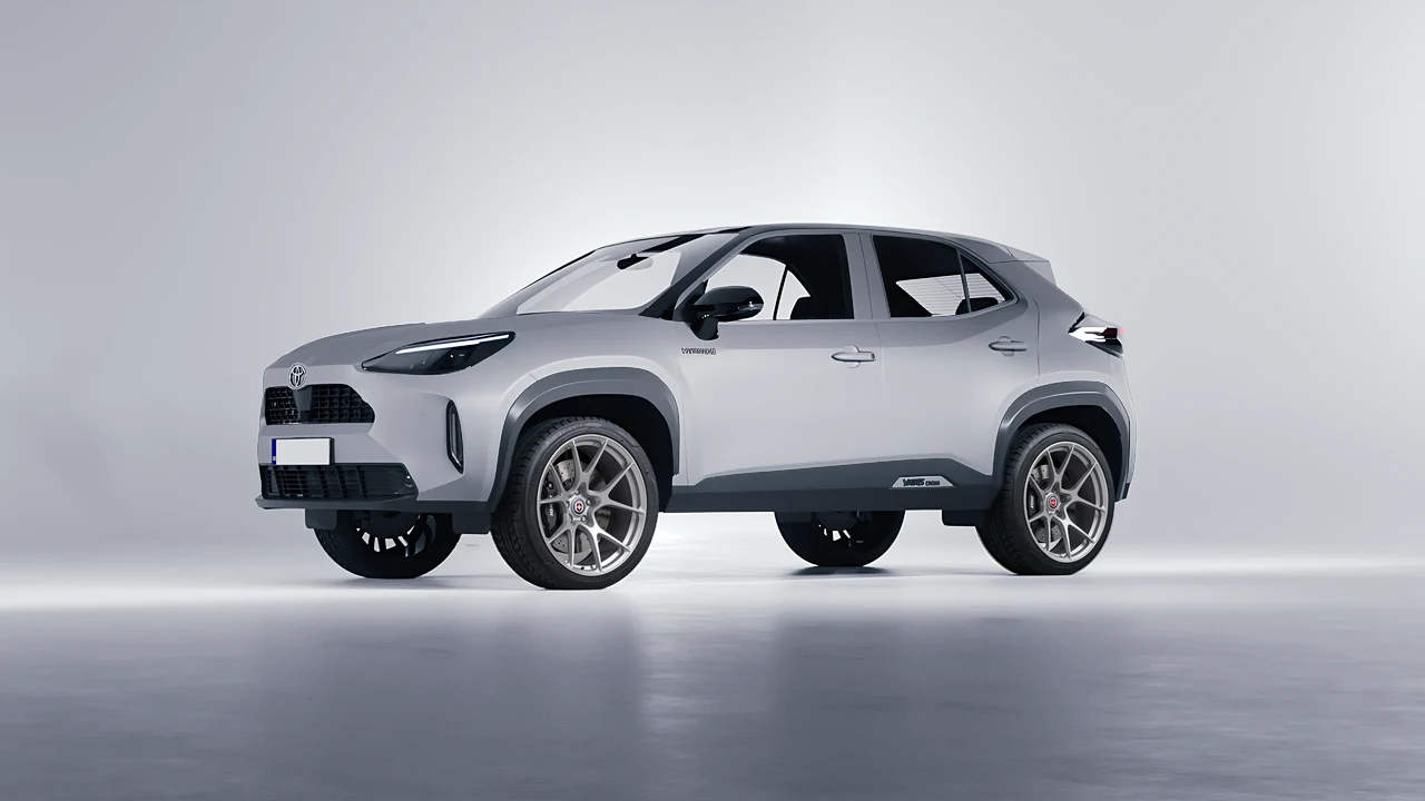 Toyota Yaris Cross 2022 on HRE Performance Wheels 521M forged wheels, front three-quarter view