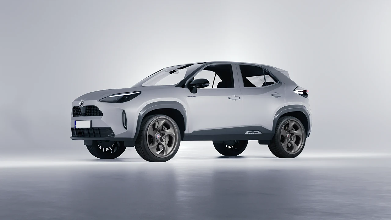 Toyota Yaris Cross 2022 on HRE Performance Wheels 522 forged wheels, front three-quarter view