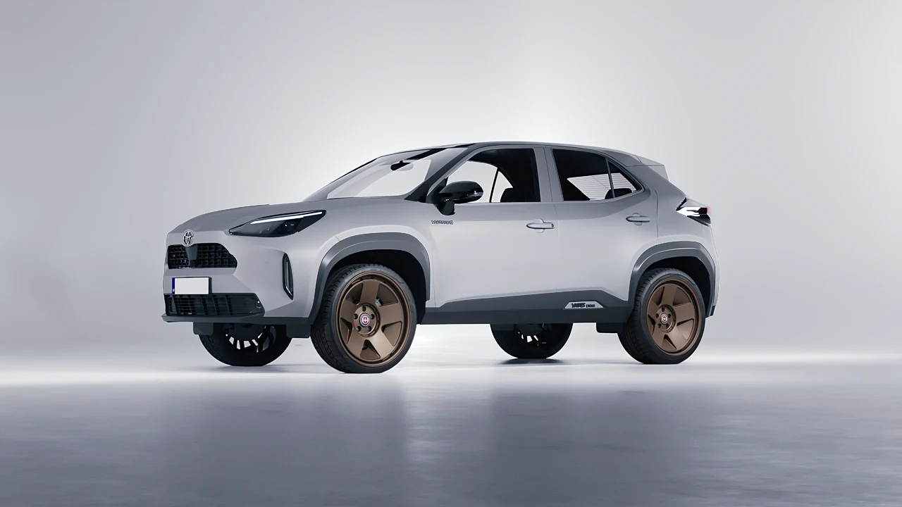Toyota Yaris Cross 2022 on HRE Performance Wheels 555-GTM forged wheels, front three-quarter view