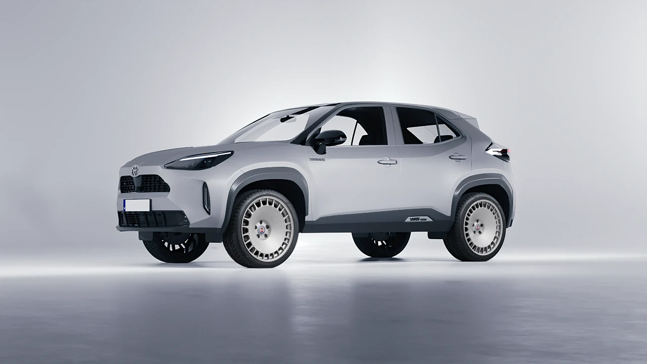 Toyota Yaris Cross 2022 on HRE Performance Wheels 935M forged wheels, front three-quarter view