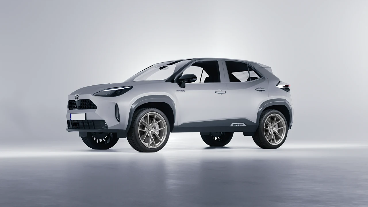 Toyota Yaris Cross 2022 on HRE Performance Wheels P101 forged wheels, front three-quarter view