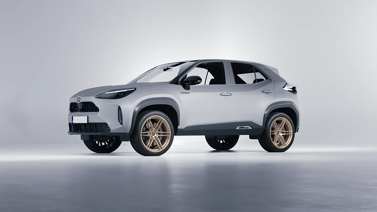 Toyota Yaris Cross 2022 on HRE Performance Wheels P106 forged wheels, front three-quarter view