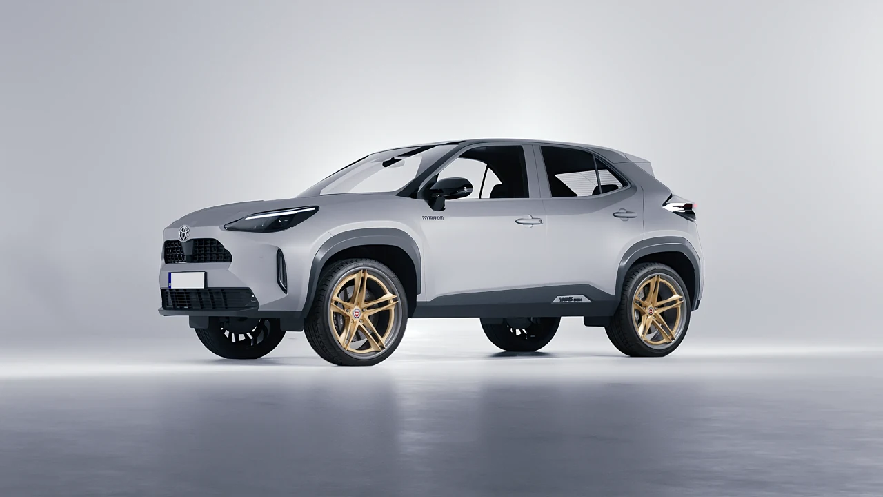 Toyota Yaris Cross 2022 on HRE Performance Wheels S207H forged wheels, front three-quarter view