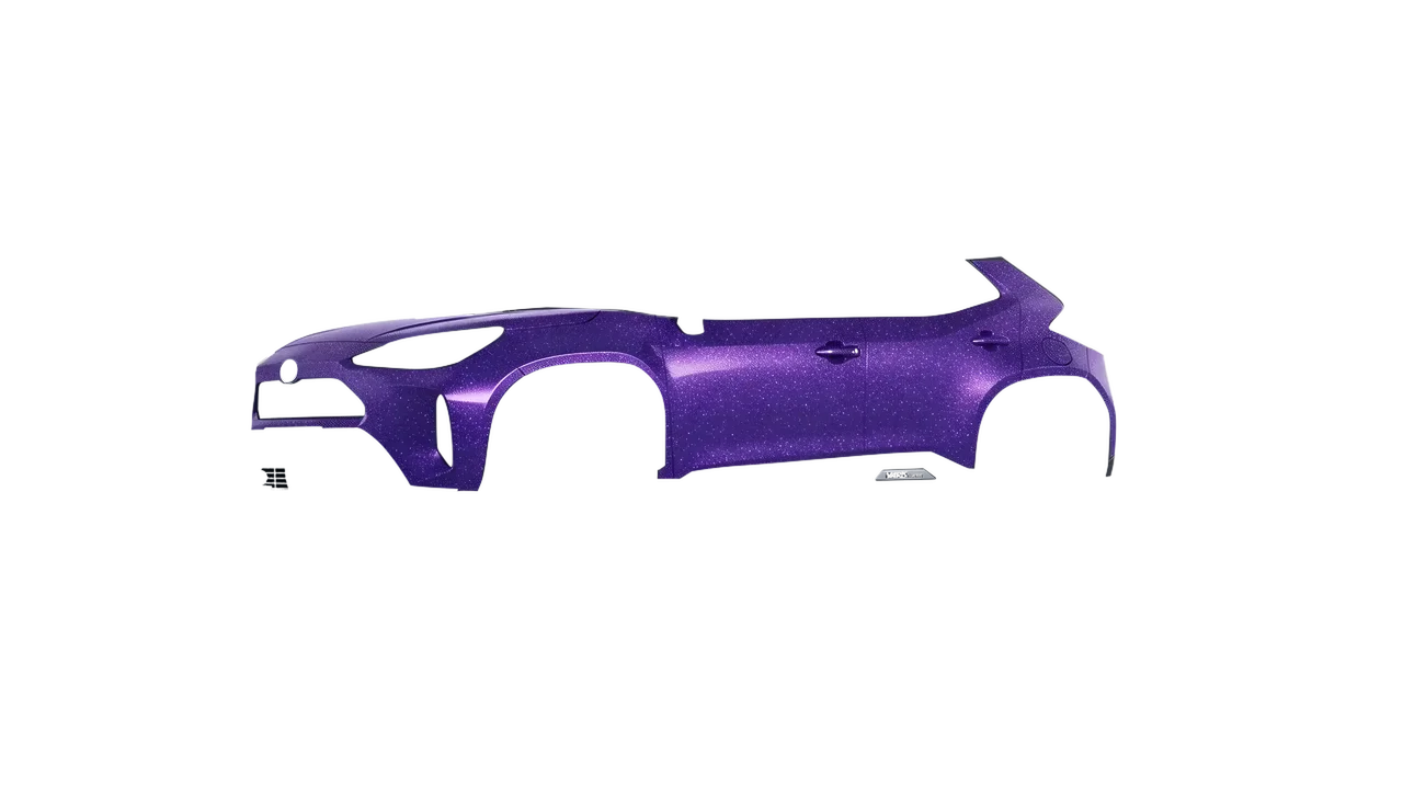 Toyota Yaris Cross 2024 wrapped in Purple (Avery Dennison SW900-587-D), front three-quarter view