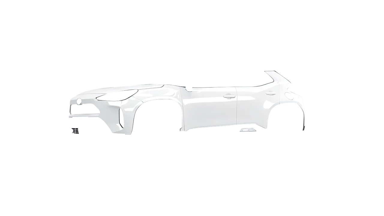Toyota Yaris Cross 2024 wrapped in Gloss White (3M G10), front three-quarter view