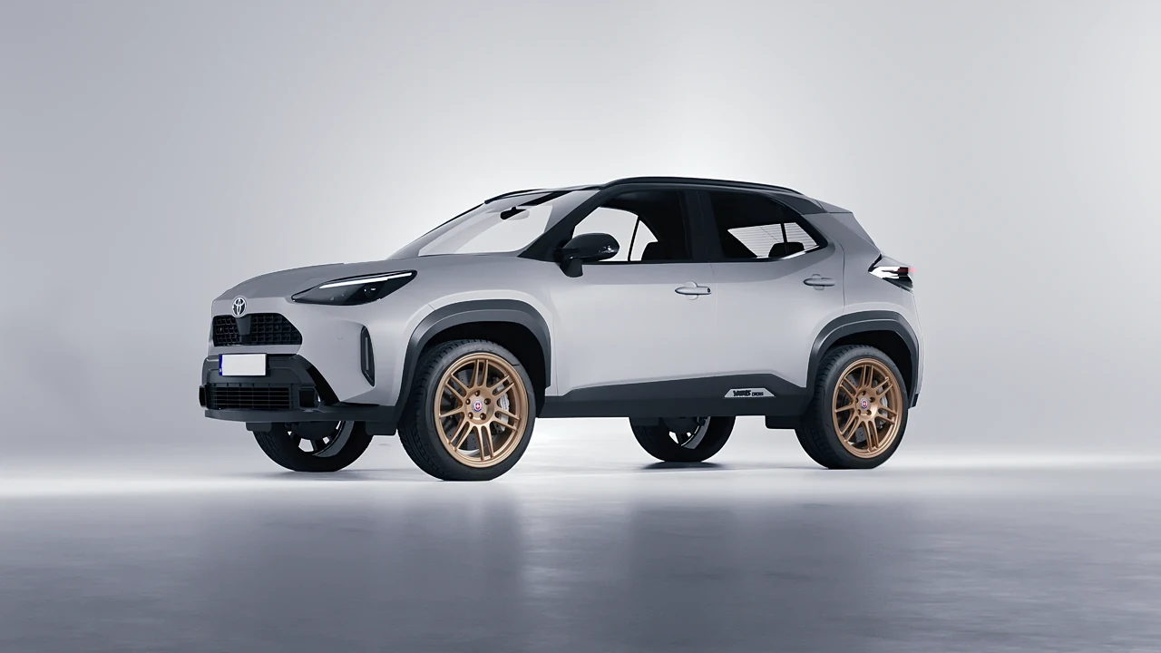 Toyota Yaris Cross 2024 on HRE Performance Wheels 312-GTS forged wheels, front three-quarter view