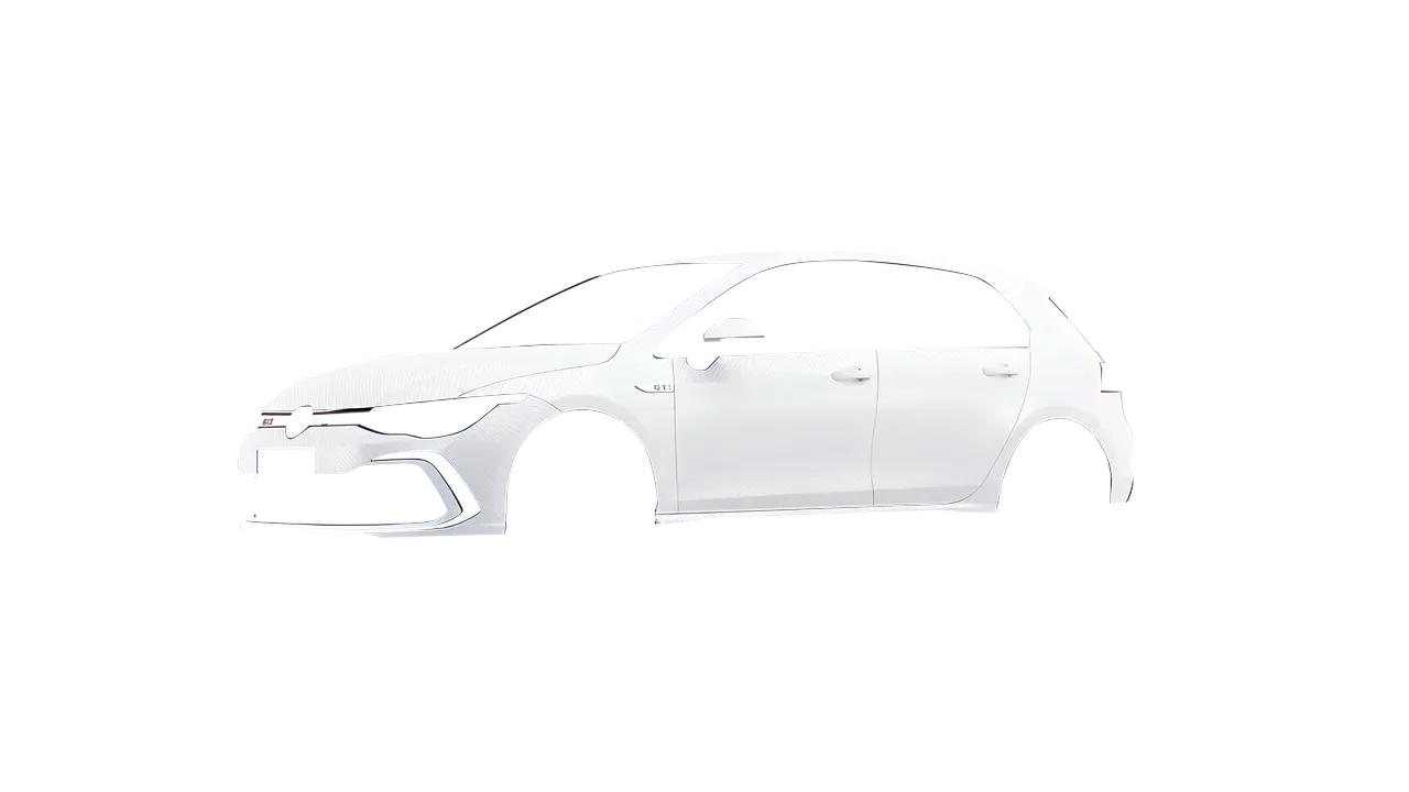 Volkswagen Golf GTI 5 Door 2020 wrapped in Carbon Fiber White (Avery Dennison SW900-115-X), front three-quarter view