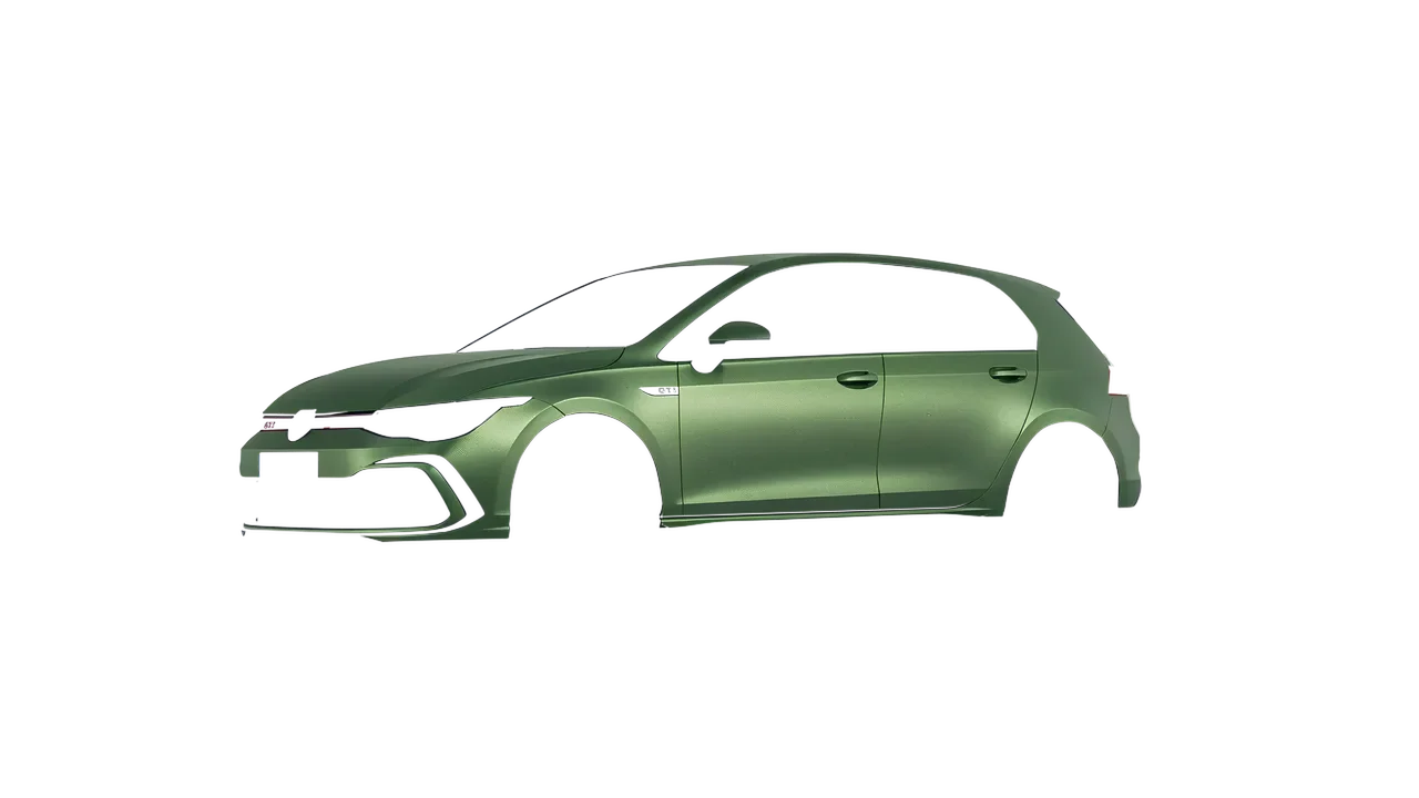 Volkswagen Golf GTI 5 Door 2020 wrapped in Apple Green (Avery Dennison SW900-745-M), front three-quarter view