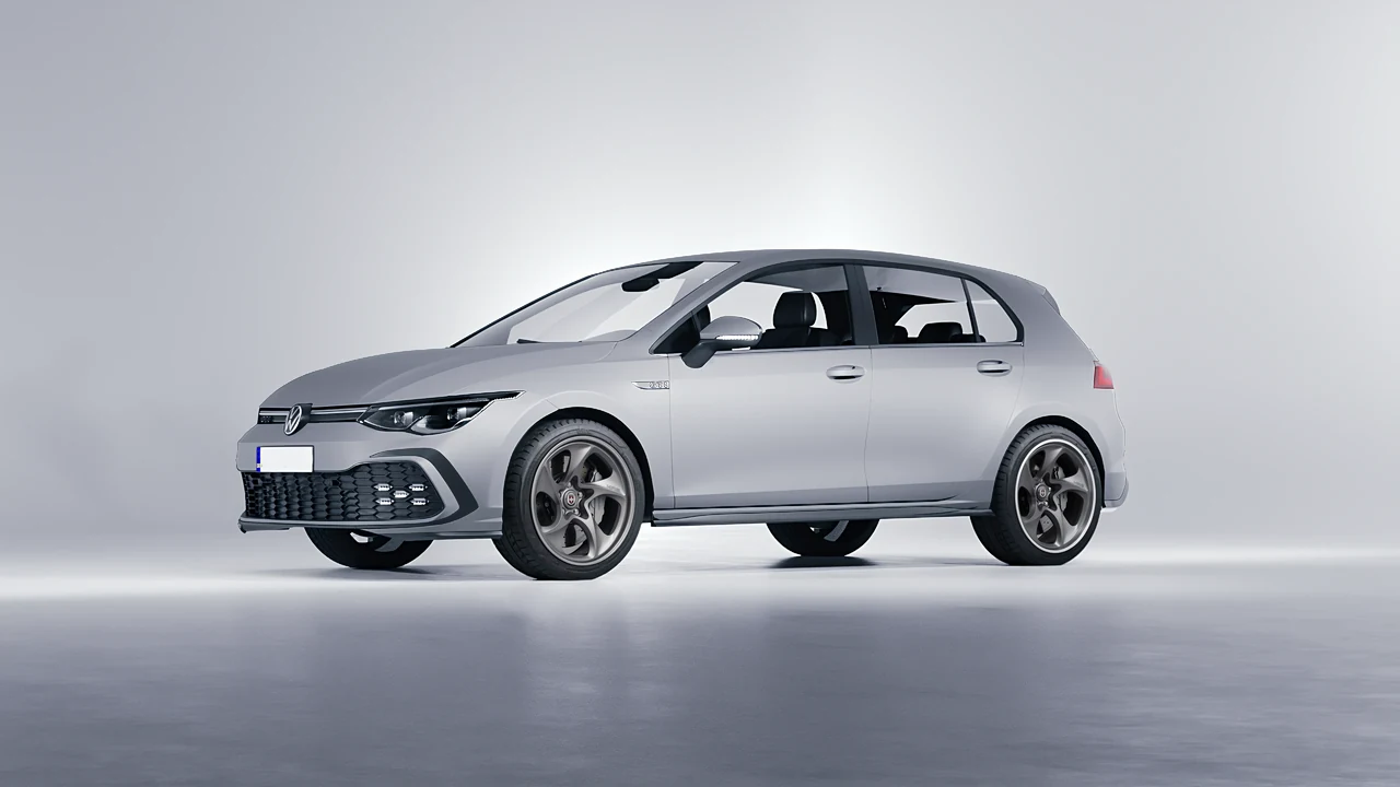 Volkswagen Golf GTI 5 Door 2020 on HRE Performance Wheels 522 forged wheels, front three-quarter view