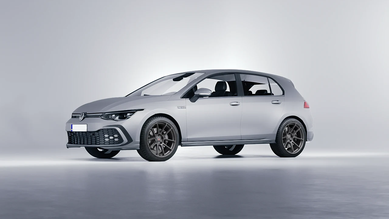 Volkswagen Golf GTI 5 Door 2020 on HRE Performance Wheels RC104 forged wheels, front three-quarter view