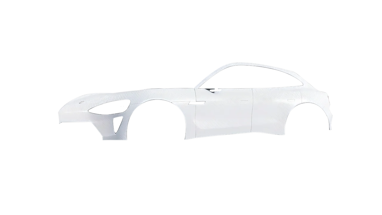 Xiaomi YU7 2025 wrapped in Carbon Fiber White (Avery Dennison SW900-115-X), front three-quarter view