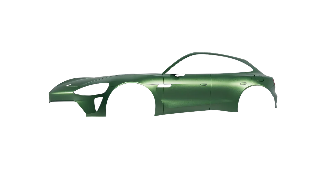 Xiaomi YU7 2025 wrapped in Apple Green (Avery Dennison SW900-745-M), front three-quarter view