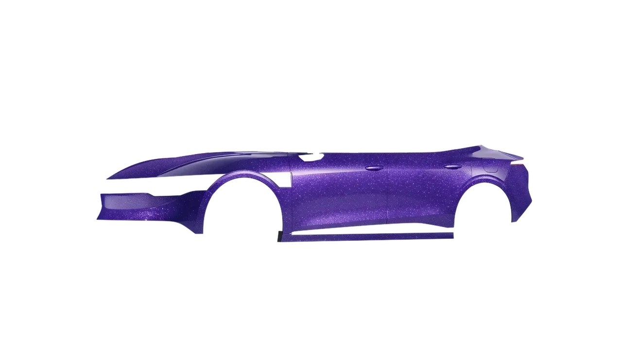 Zeekr 007 2025 wrapped in Purple (Avery Dennison SW900-587-D), front three-quarter view