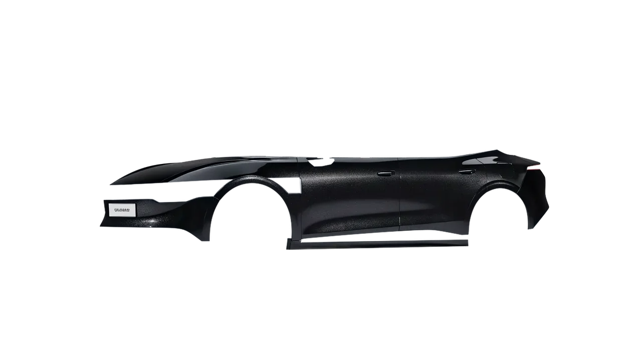 Zeekr 007 2025 wrapped in Mystery Black (Avery Dennison SW900-184-M), front three-quarter view