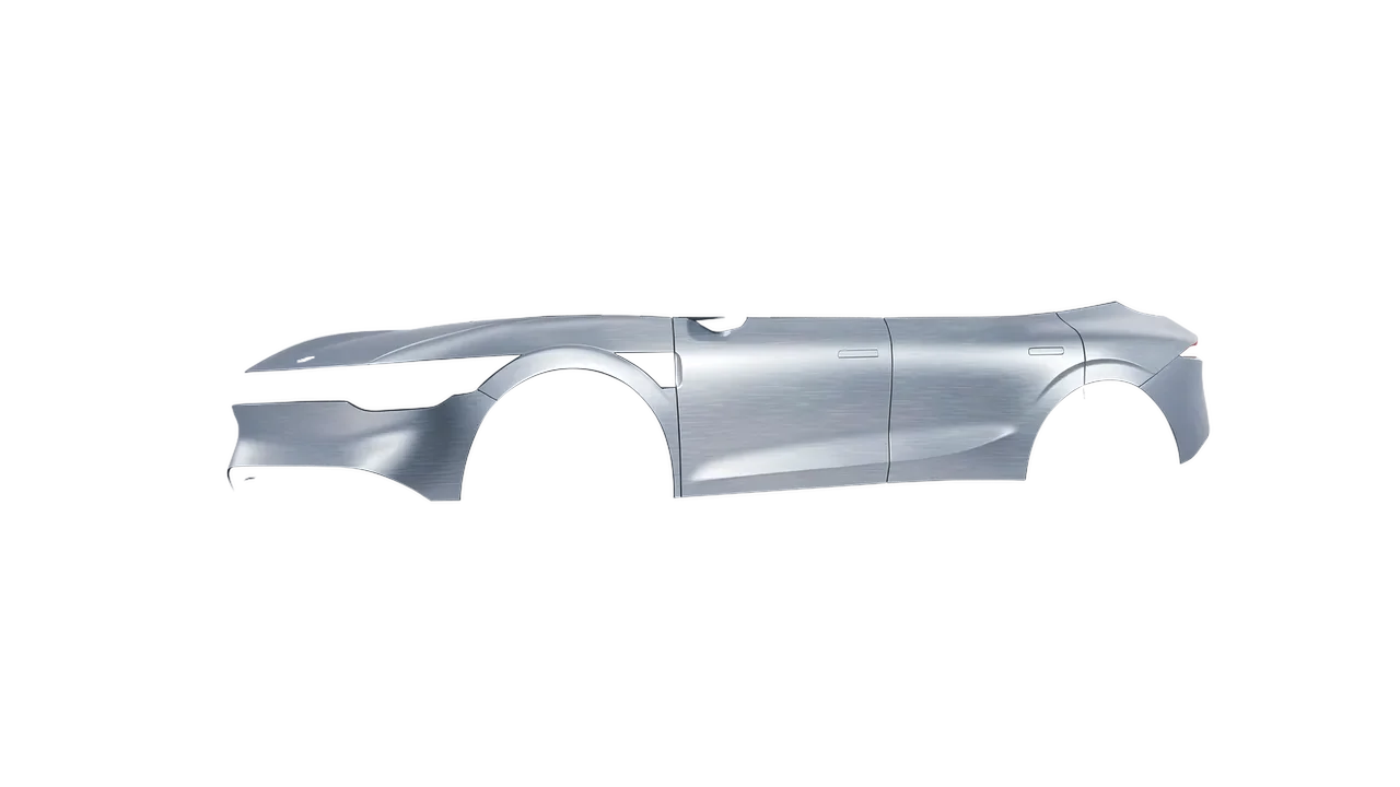 Zeekr 7X 2025 wrapped in Brushed Aluminum (Avery Dennison SW900-812-X), front three-quarter view