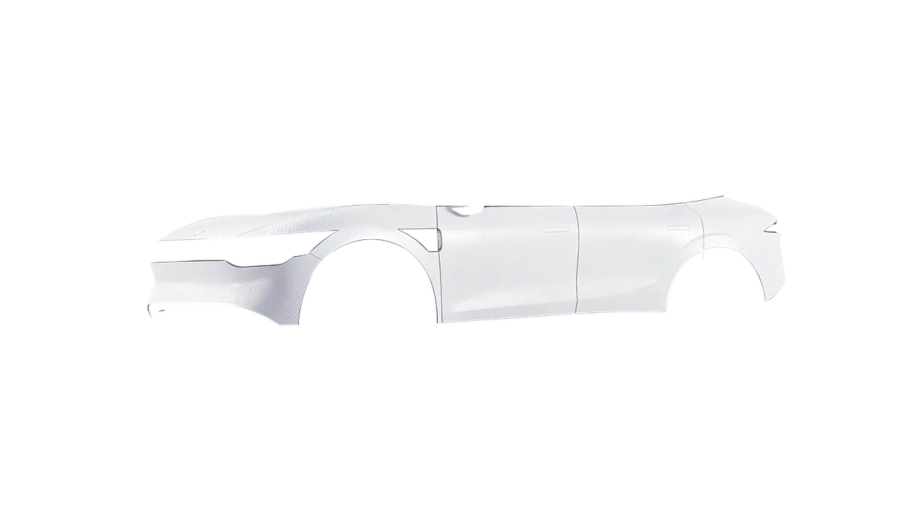 Zeekr 7X 2025 wrapped in Carbon Fiber White (Avery Dennison SW900-115-X), front three-quarter view