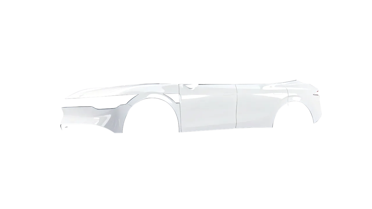 Zeekr 7X 2025 wrapped in Gloss White (3M G10), front three-quarter view