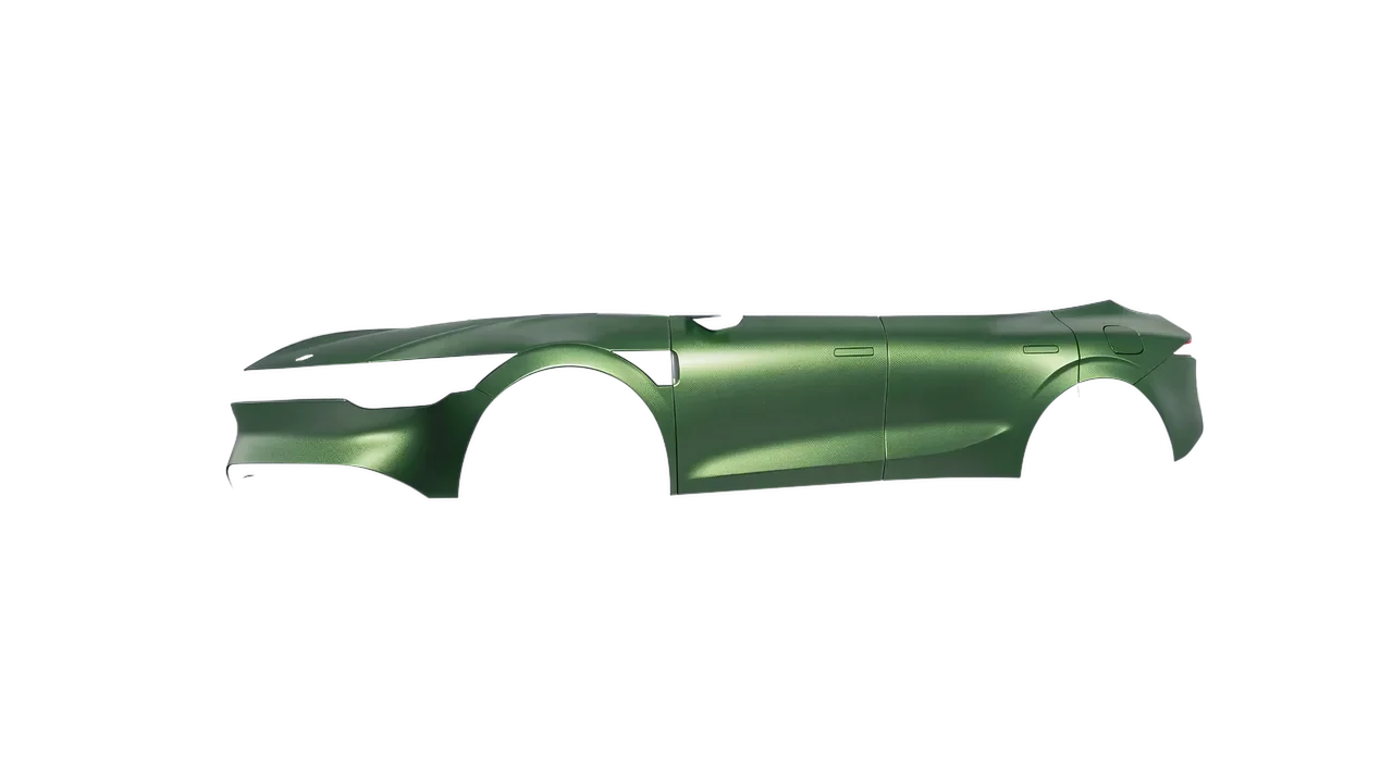 Zeekr 7X 2025 wrapped in Apple Green (Avery Dennison SW900-745-M), front three-quarter view