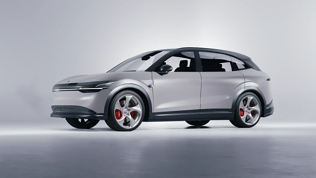 Zeekr 7X 2025 on HRE Performance Wheels 522M forged wheels, front three-quarter view