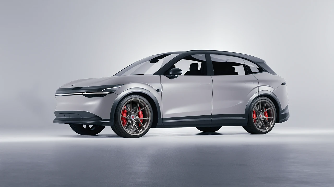 Zeekr 7X 2025 on HRE Performance Wheels R101-Lightweight forged wheels, front three-quarter view