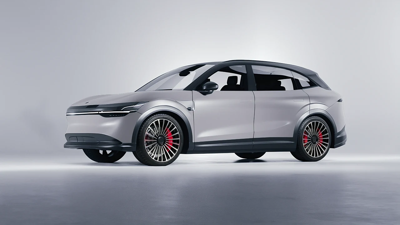 Zeekr 7X 2025 on RDB LA Twenty Three forged wheels, front three-quarter view