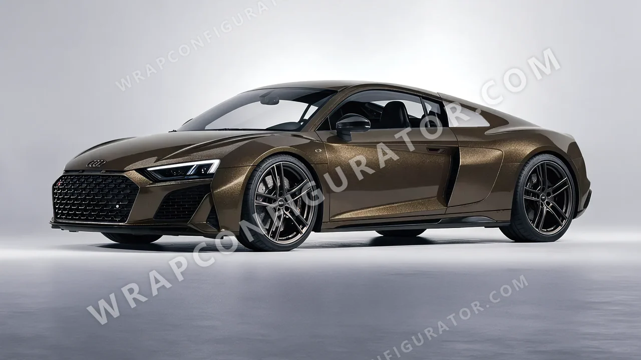 Black Audi R8 2022 wrapped in Avery Dennison Eclipse SW900-199-M