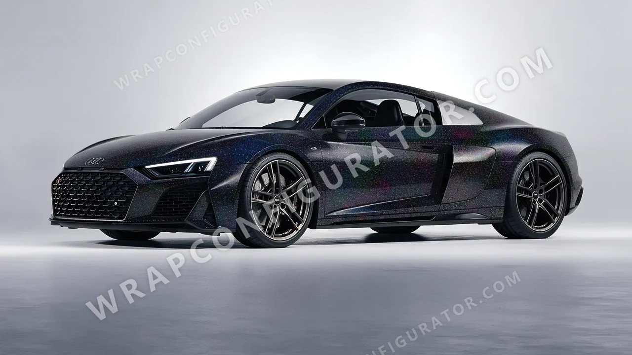 Black Audi R8 2022 wrapped in Colourshield PPF by HyperPro Black GLF05-P