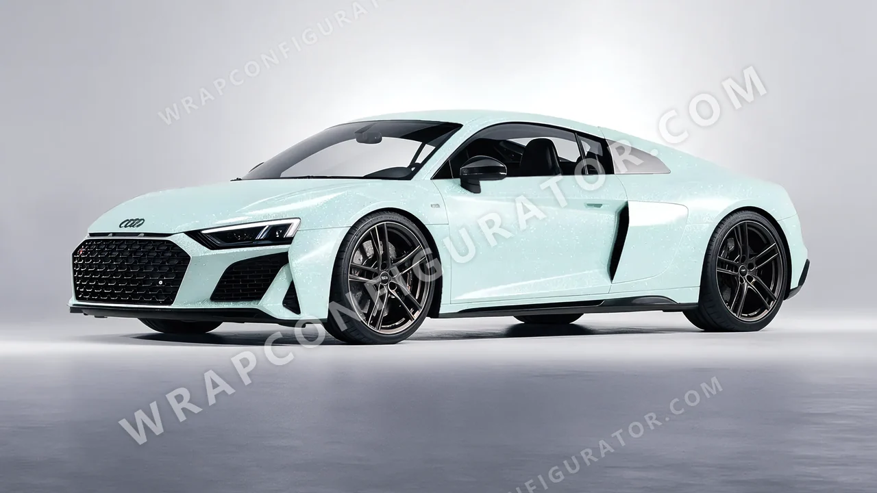 Blue Audi R8 2022 wrapped in Colourshield PPF by HyperPro Light Blue GPF10-P