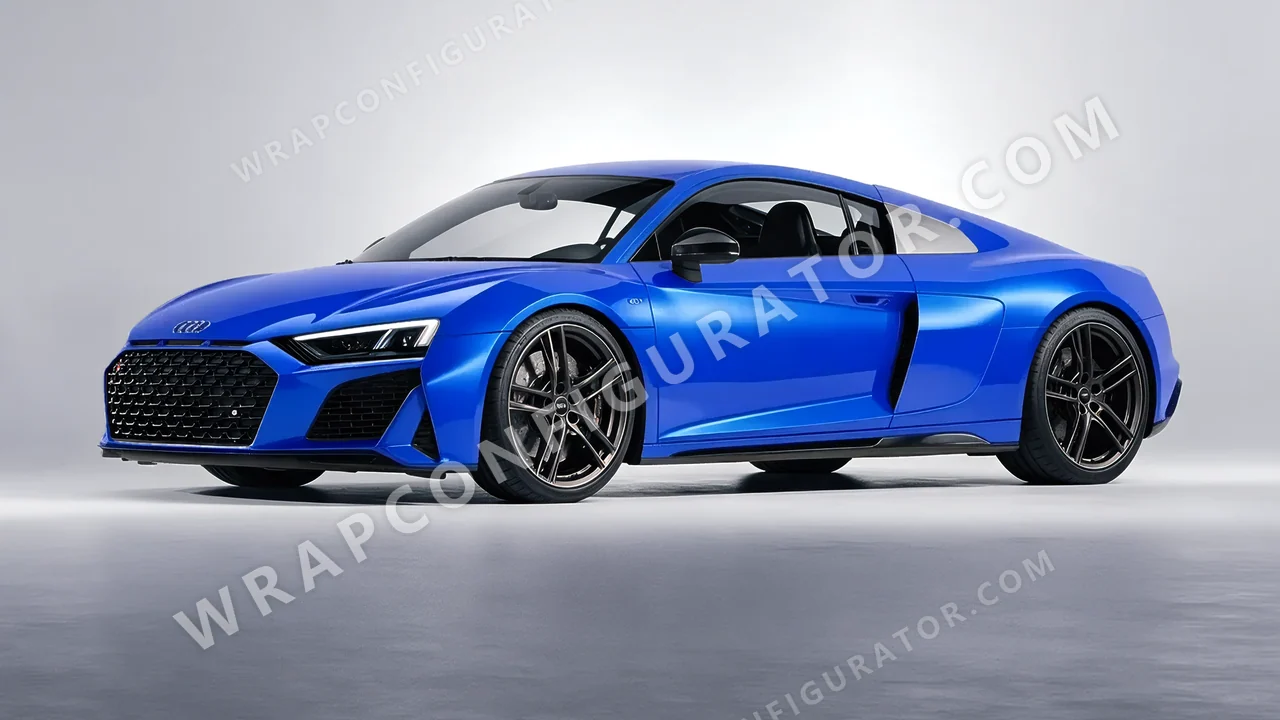 Blue Audi R8 2022 wrapped in Colourshield PPF by HyperPro Ocean Blue HGM68-P